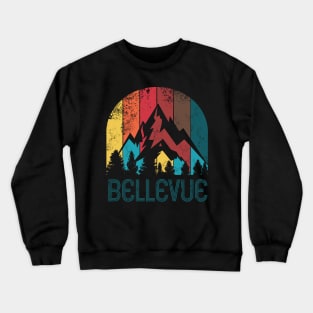 Retro City of Bellevue T Shirt for Men Women and Kids Crewneck Sweatshirt